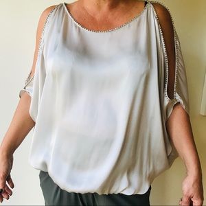 Bebe | silver and studded shirt